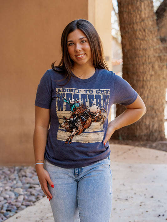 About to Get Western Bull Rider - Western Tee