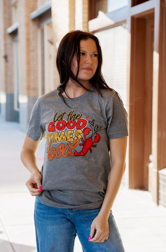 Let the Good Times Boil Crawfish - Mardi Gras Tee