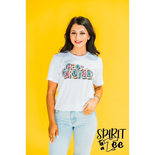 Chaos Coordinator Animal Print - Mom Tee