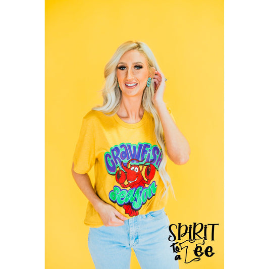 Crawfish Season pinch - Mardi Gras Tee