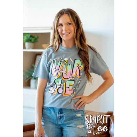 Nurse - Bubble Letters CC Tee