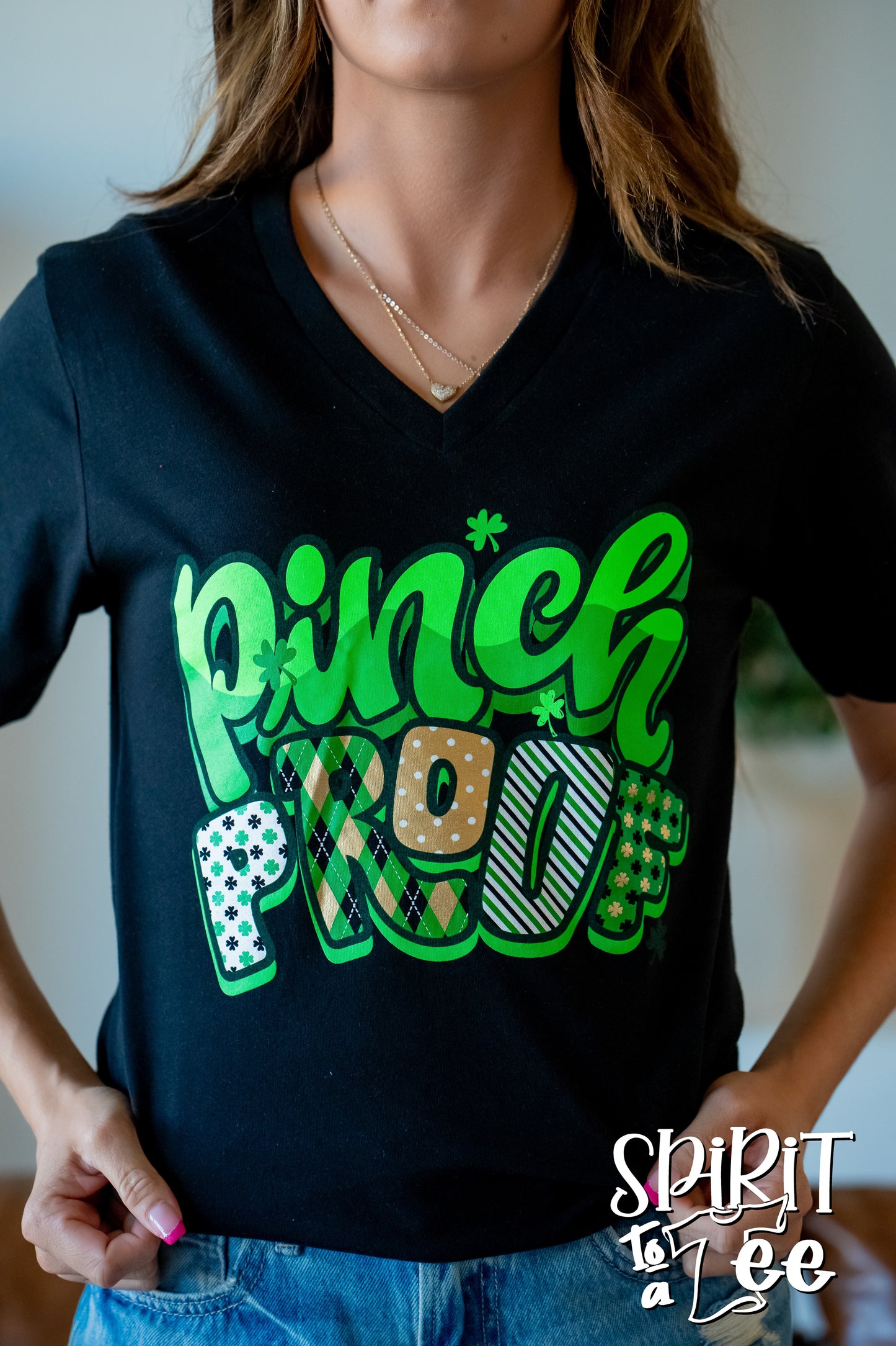 Pinch Proof - St. Patrick's Day V-Neck Tee