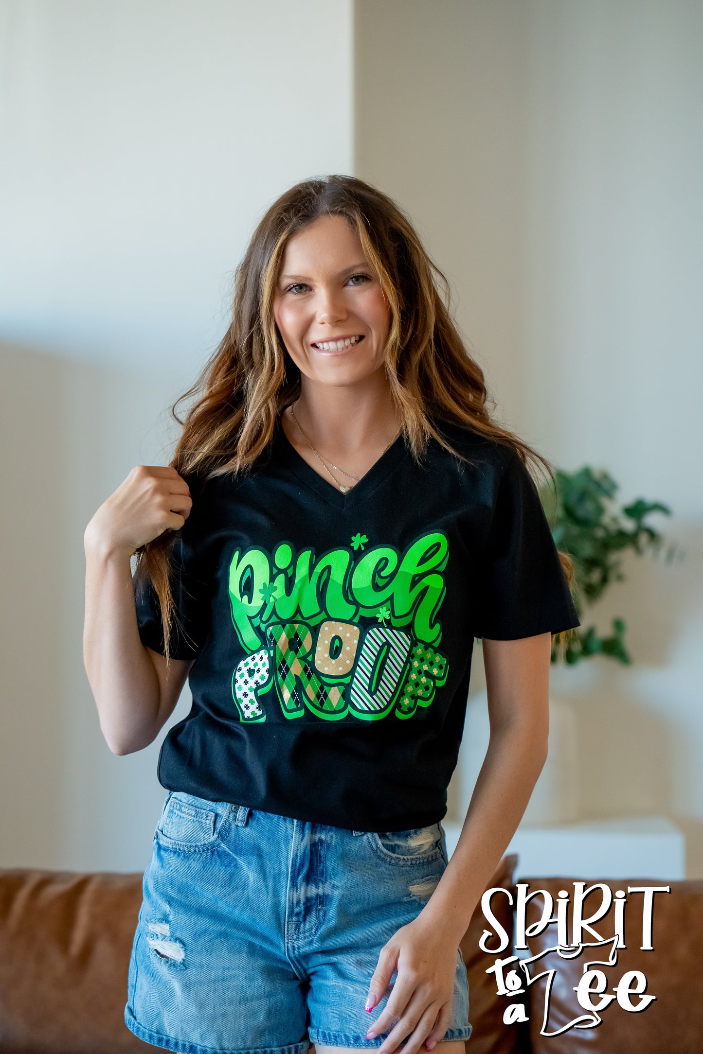 Pinch Proof - St. Patrick's Day V-Neck Tee