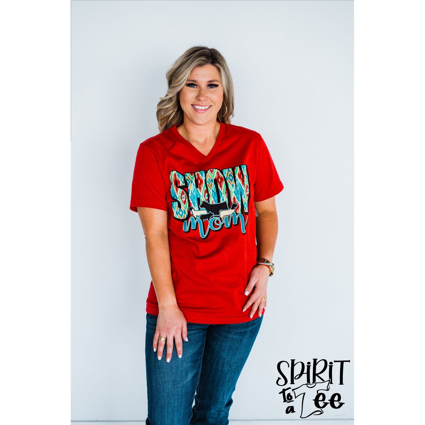 Show Mom - Stock Show V-Neck Tee