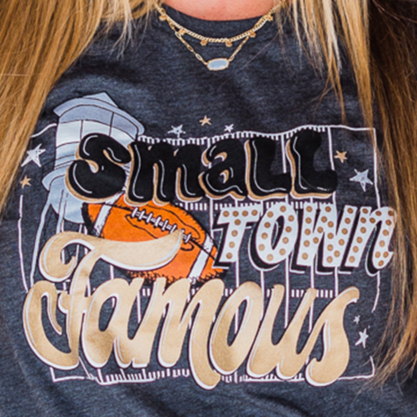 Small Town Famous Football Tee