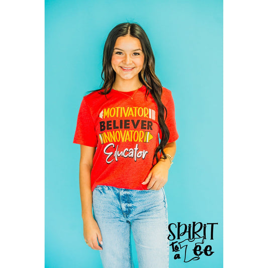 Motivator Believer Innovator Educator - Teacher Tee