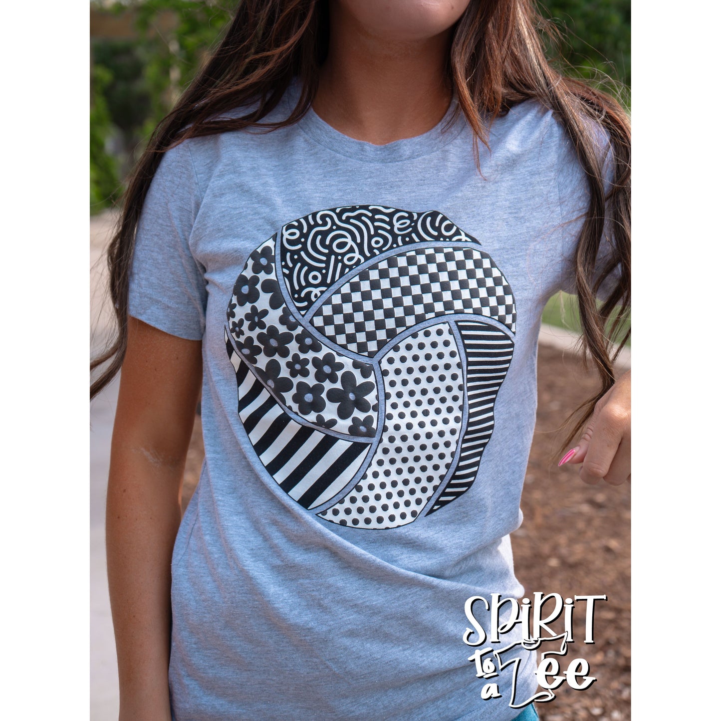 Patterned Puff Volleyball - Volleyball Tee