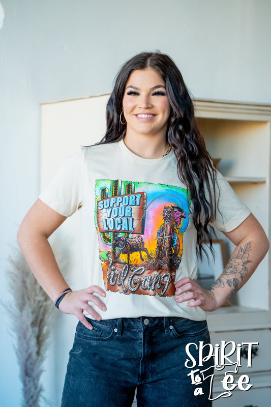 Breakaway Support Your Local Girl Gang - Western Tee