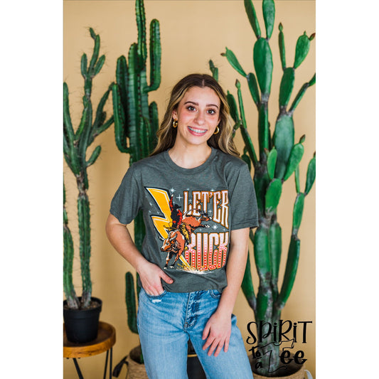Let 'Er Buck Bull Riding Tee
