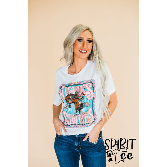 Hippies and the Cowboys Bronc Tee