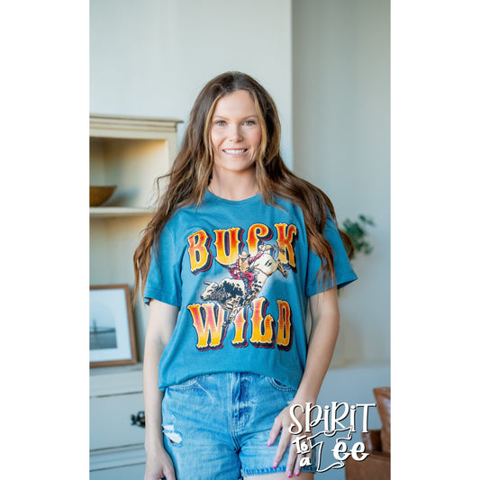 Buck Wild Bull Rider - Western Tee